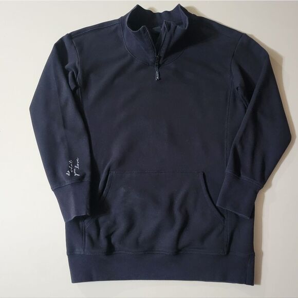 Athleta Girls Black Retroactive Half-Zip Pullover Sweatshirt Top - Picture 6 of 16